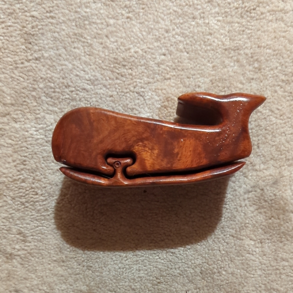 Wooden Whale Figurine
